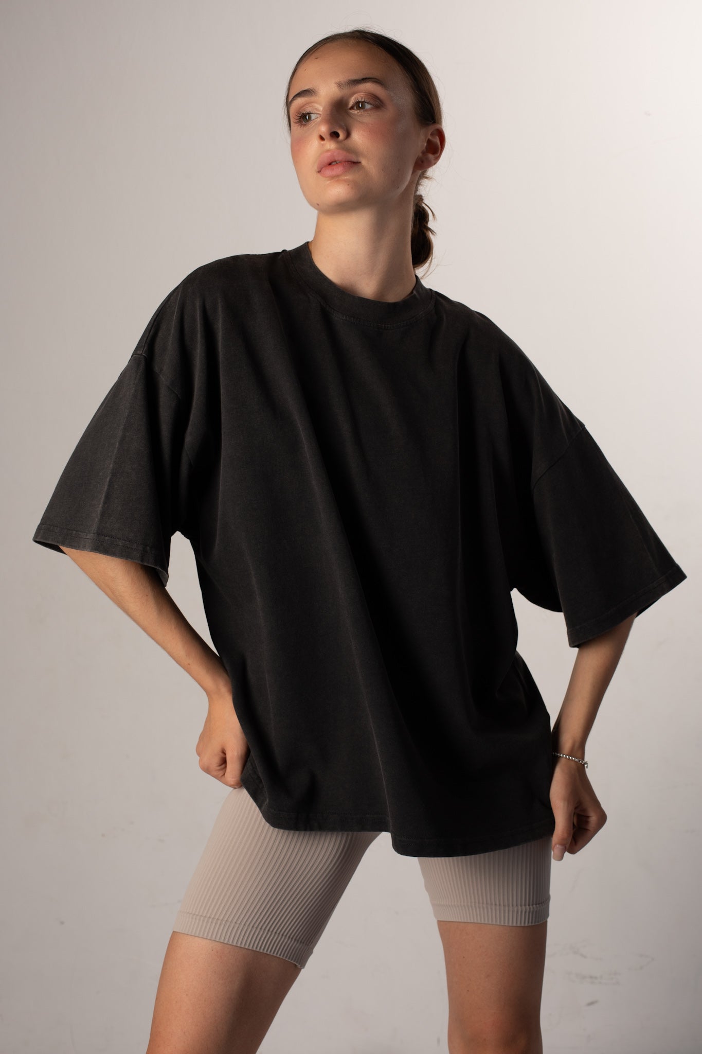 Organic cotton faded black T-shirt