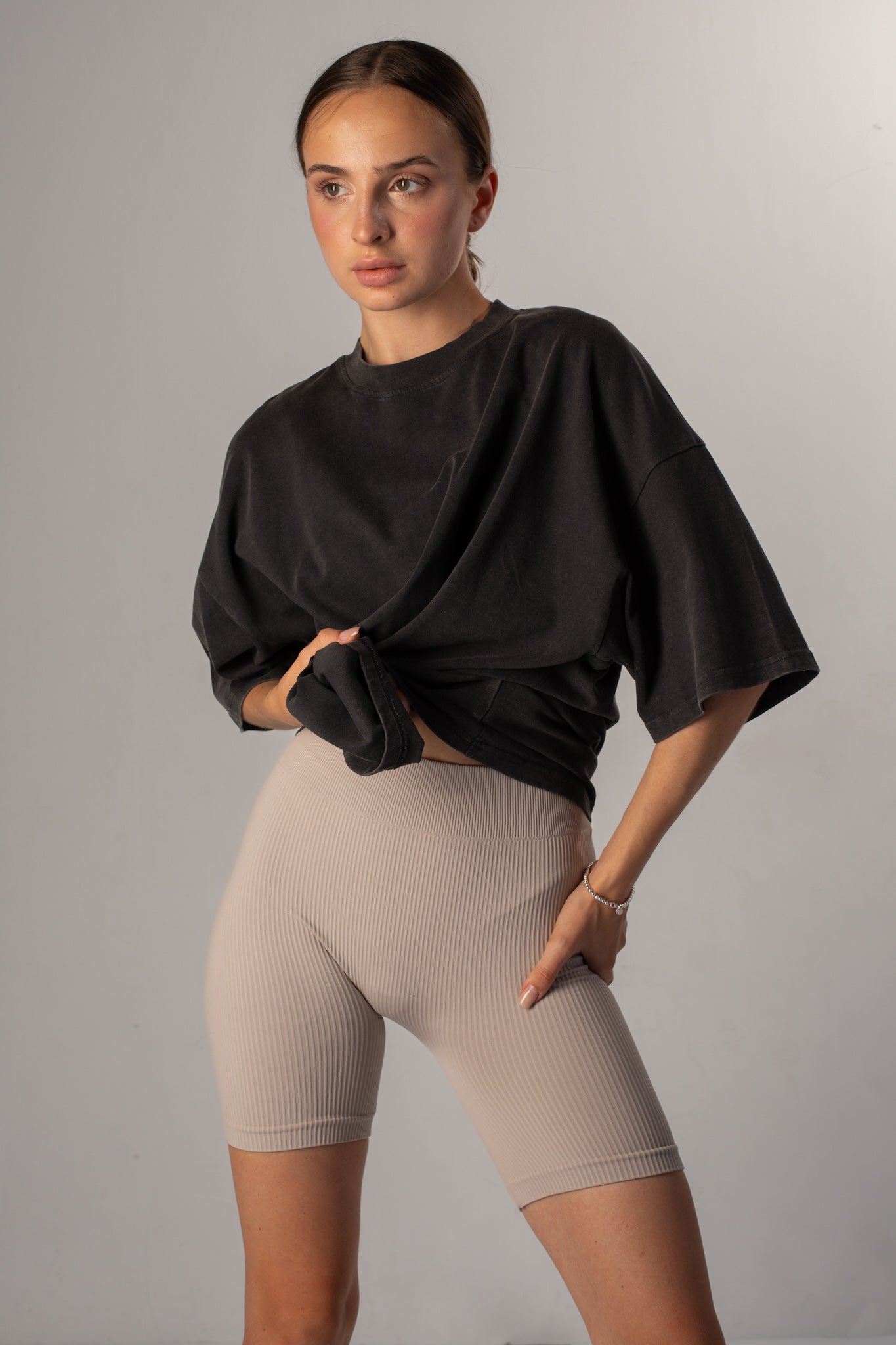 Organic cotton faded black T-shirt