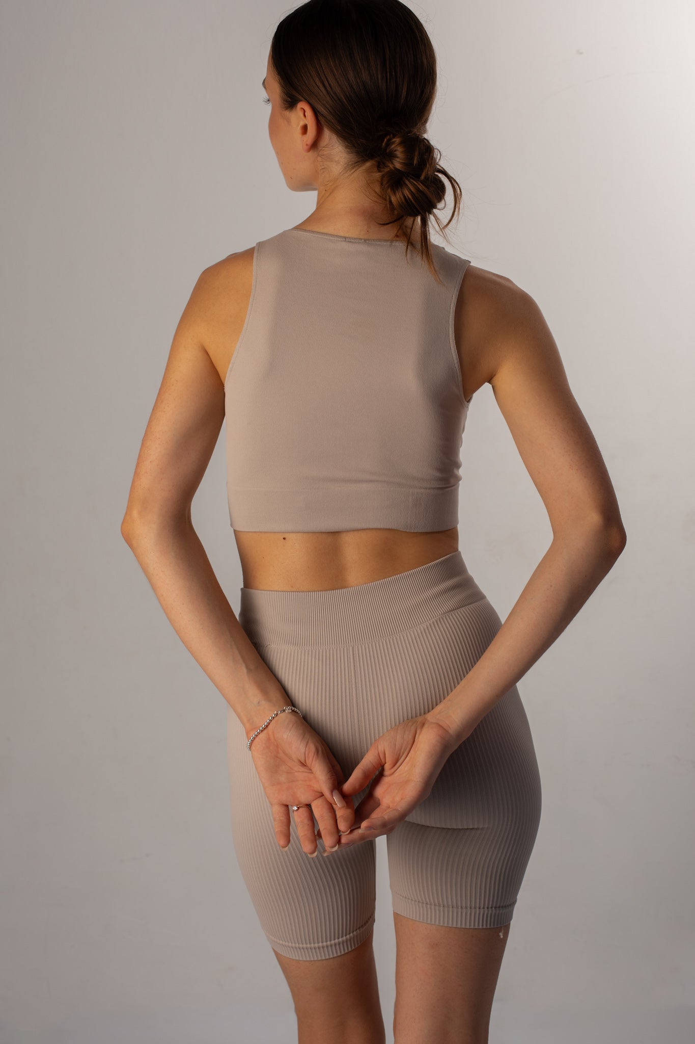 Seamless ivory crop top