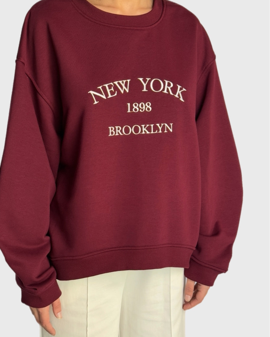 Burgundy cotton sweatshirt