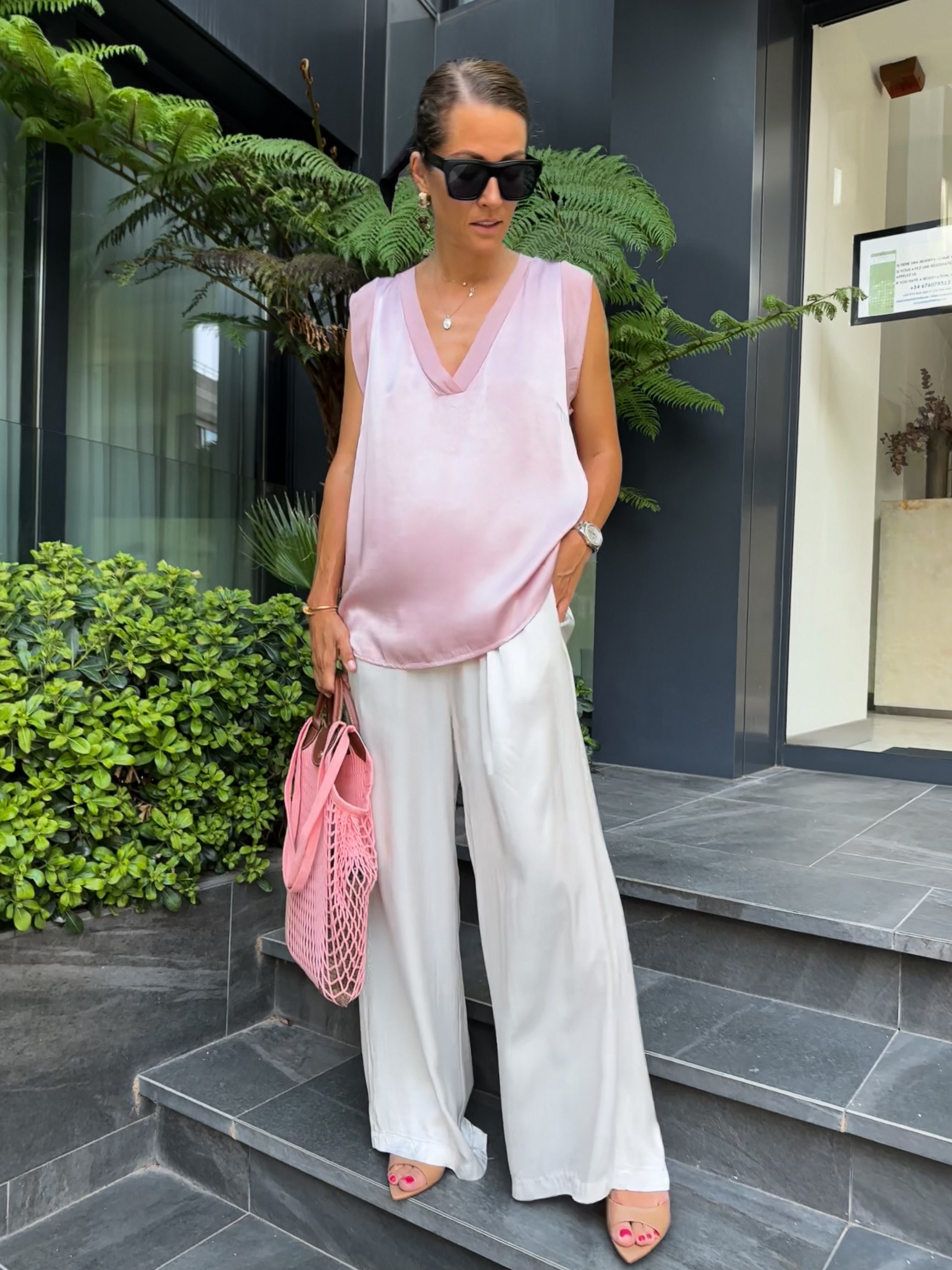 Light pink viscose top