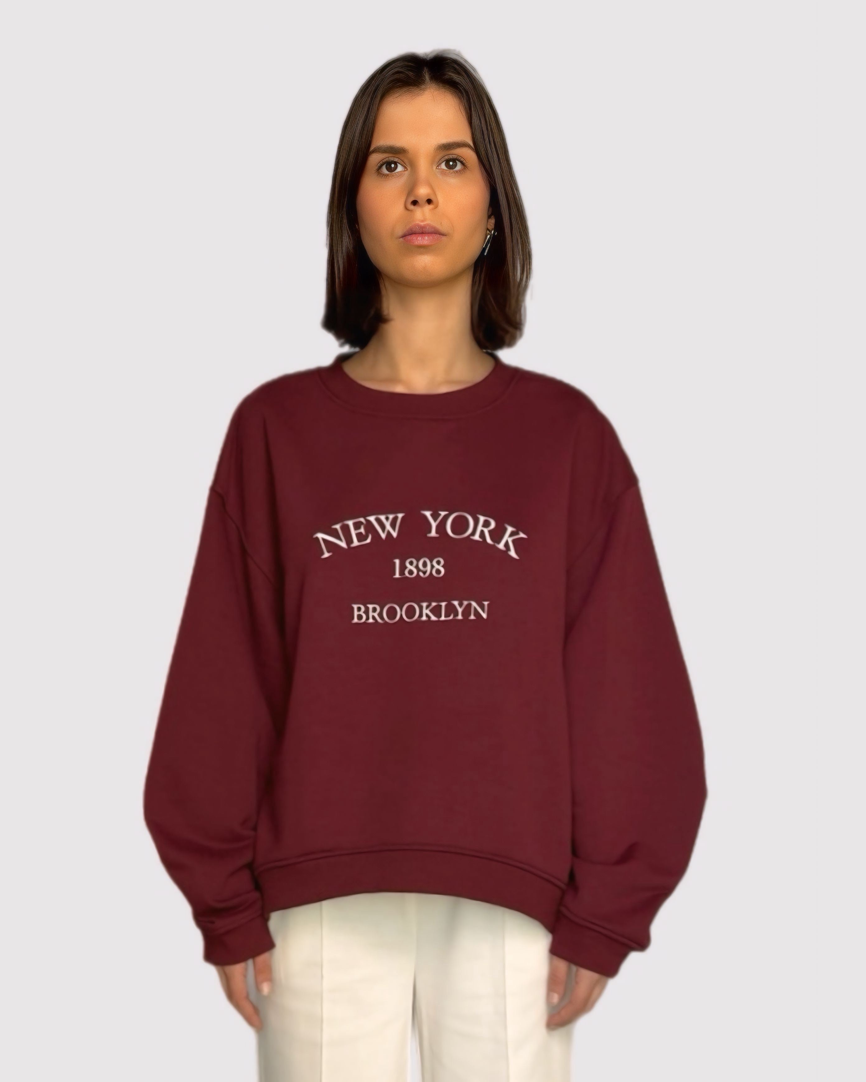 Burgundy cotton sweatshirt